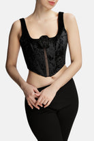 Roccie-Chelina R Velvet Corset-Büstiyer-3-Milagron.com