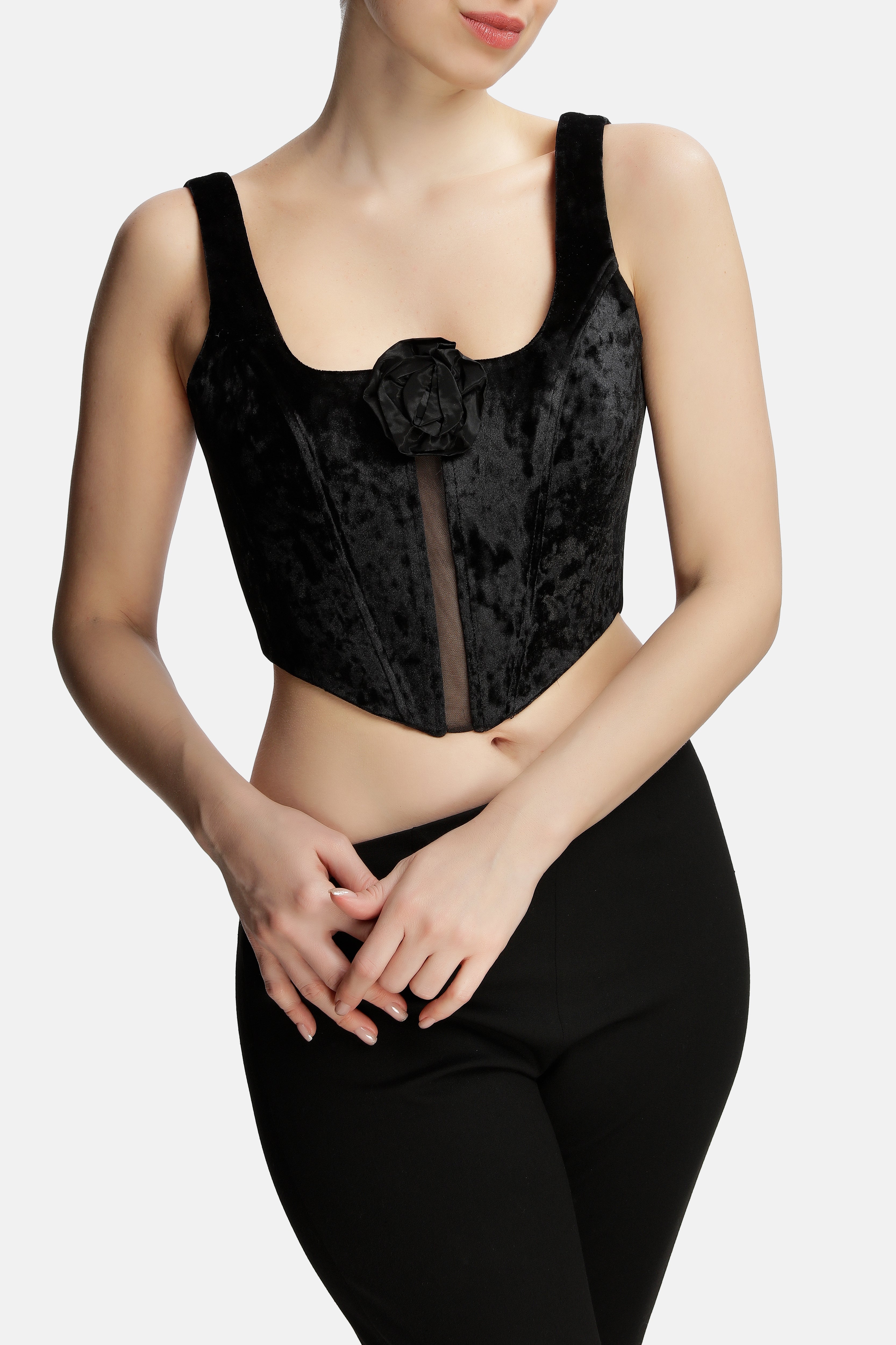 Roccie-Chelina R Velvet Corset-Büstiyer-3-Milagron.com