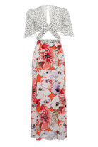 Roccie-Cindy Printed Midi Dress-Elbise-2-Milagron.com