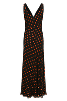 Roccie-Elsie Draped Chiffon Maxi Dress-Elbise-2-Milagron.com