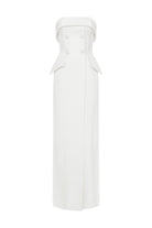 Roccie-Gloria Strapless Wrap Effect Maxi Dress-Elbise-4-Milagron.com