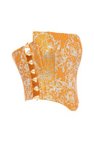 Roccie-Ivry Floral Print Strapless Corset Orange-Büstiyer-3-Milagron.com