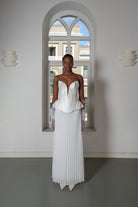 Roccie-Jolina Pleated Long Skirt-Etek-1-Milagron.com