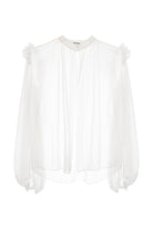 Roccie-Katie White Chiffon Shirt-Gömlek-1-Milagron.com