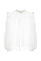 Roccie-Katie White Chiffon Shirt-Gömlek-3-Milagron.com