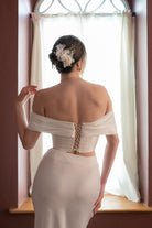 Roccie-Lanoire Off The Shoulder Taffeta Corset-Top-3-Milagron.com