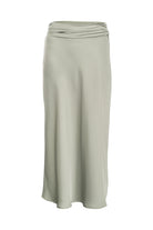 Roccie-Luna Draped Satin Midi Skirt-Etek-1-Milagron.com