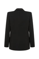 Roccie-Marlena Satin Trimmed Crepe Blazer-Ceket-5-Milagron.com