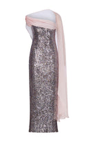 Roccie-Marysia Sequined One Shoulder Maxi Dress-Elbise-2-Milagron.com
