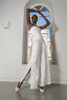Nikki - Embroidered Satin Pants