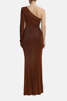 Roccie-Olya One Sleeve Embellished Stretch Maxi Dress-Elbise-3-Milagron.com