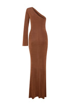 Roccie-Olya One Sleeve Embellished Stretch Maxi Dress-Elbise-4-Milagron.com