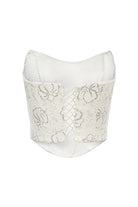 Roccie-Ophelia Crystal Embellished Strapless Lace Corset-Büstiyer-2-Milagron.com