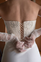 Roccie-Ophelia Crystal Embellished Strapless Lace Corset-Büstiyer-4-Milagron.com