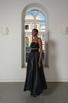 Roccie-Rosalinda Taffeta Maxi Skirt-Etek-2-Milagron.com