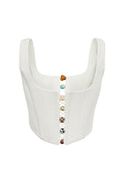 Roccie-Sandra Naturel Stone Cotton Blend Corset-Büstiyer-3-Milagron.com