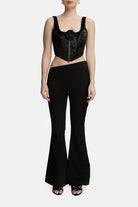 Roccie-Serena Asymmetrical Flared Pants-Pantolon-2-Milagron.com
