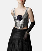 Roccie-Sophia Sequined Corset-Büstiyer-2-Milagron.com