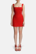 Roccie-Viola Crystal Embellished Mini Dress-Elbise-3-Milagron.com