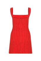 Roccie-Viola Crystal Embellished Mini Dress-Elbise-5-Milagron.com