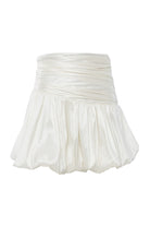 Roccie-Yasmin Draped Balloon Mini Skirt-Etek-1-Milagron.com