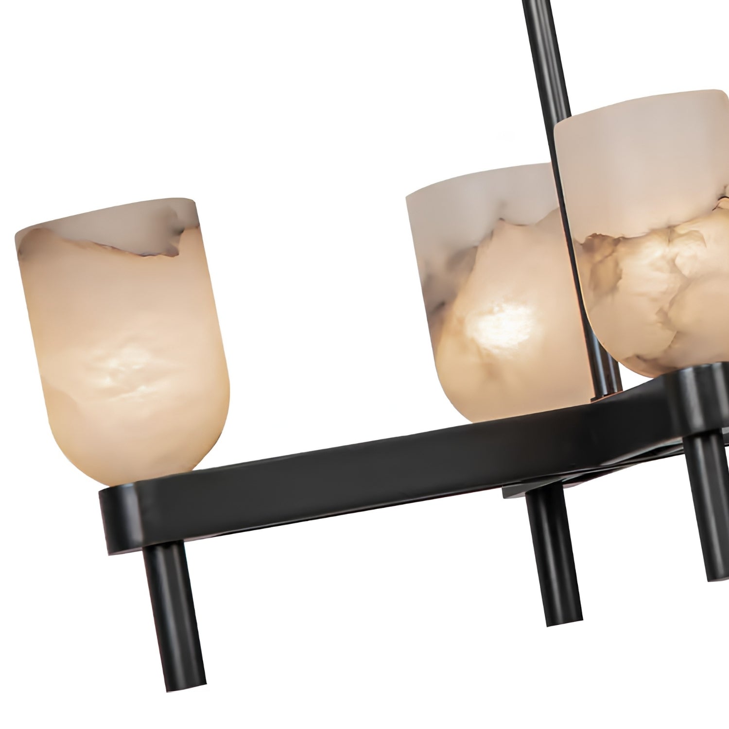 Avenza 10'Lu Mermer Başlıklı Linear Avize - Yemek Masası Ve Ada Üstü Aydınlatma