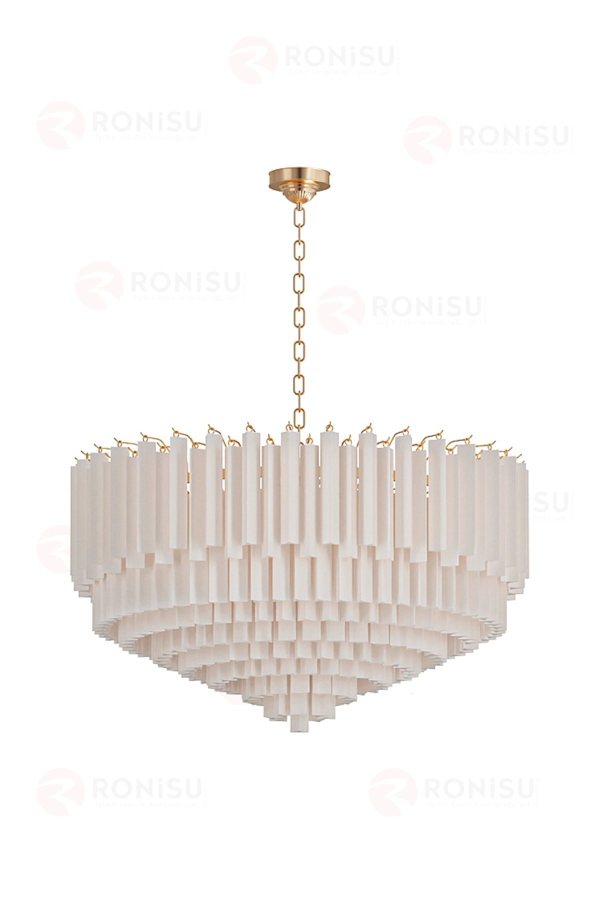 Borexia Gold Lüks Kristal Prizma Camlı Modern Salon Avizesi - Ra-Avz- 4626-18-85