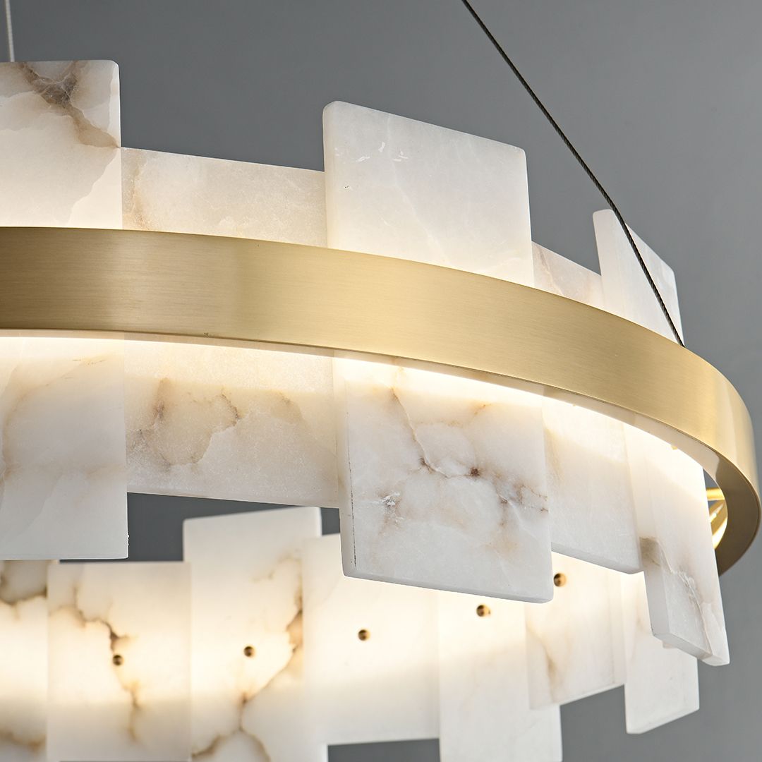 Cirella Mermer Dairesel Sarkıt Avize – Modern Minimalist Tasarım, Lüks Aydınlatma Ra-Avz- 4780-73-49