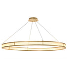 Dione Modern Lüks Kristal Cam Panelli Entegre Led Halkalı Büyük Sarkıt Avize Dio-1139