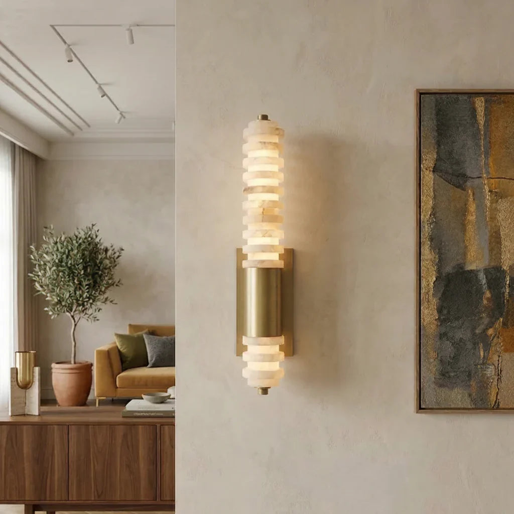 Doric Alabaster Modern Duvar Apliği