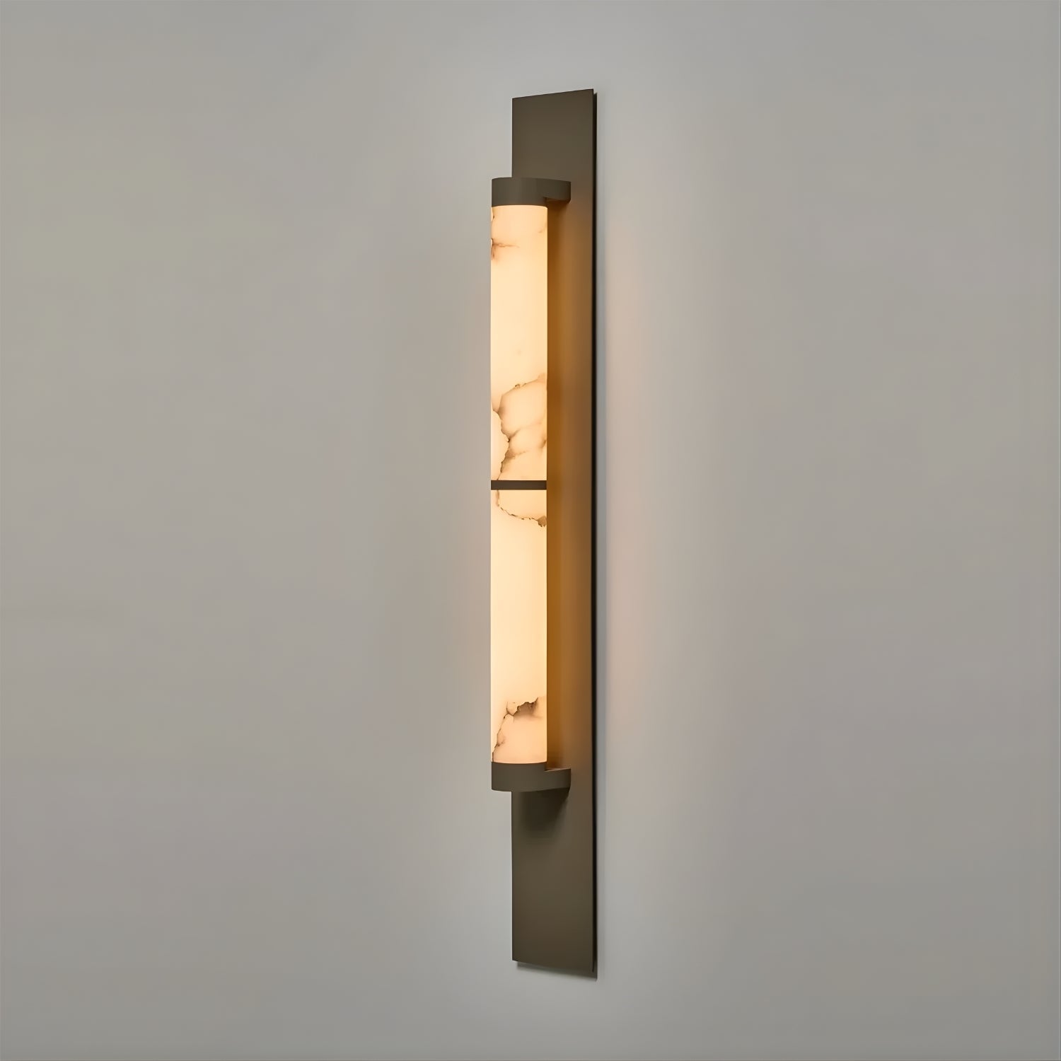 Geoxara Modern Lüks Lineer Doğal Alabaster Duvar Apliği (Geo-Lin-Wll)