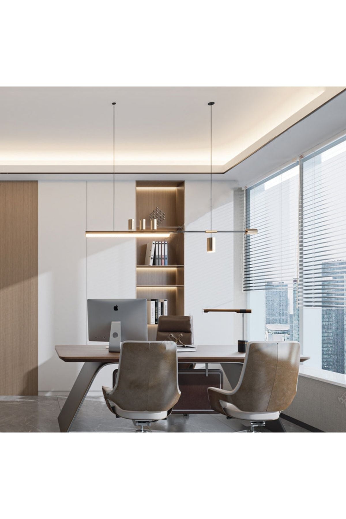 Montgomery Modern Asimetrik Lineer Tasarım Ve Spotlu Sarkıt Avize Vid-Mnt-Asy-Avz