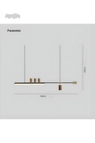 Montgomery Modern Asimetrik Lineer Tasarım Ve Spotlu Sarkıt Avize Vid-Mnt-Asy-Avz