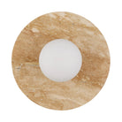 Orlisse Doğal Traverten Mermerli Glop Camlı Eskitme Metal Dekoratif Duvar Aplik Orl-W1-25-03