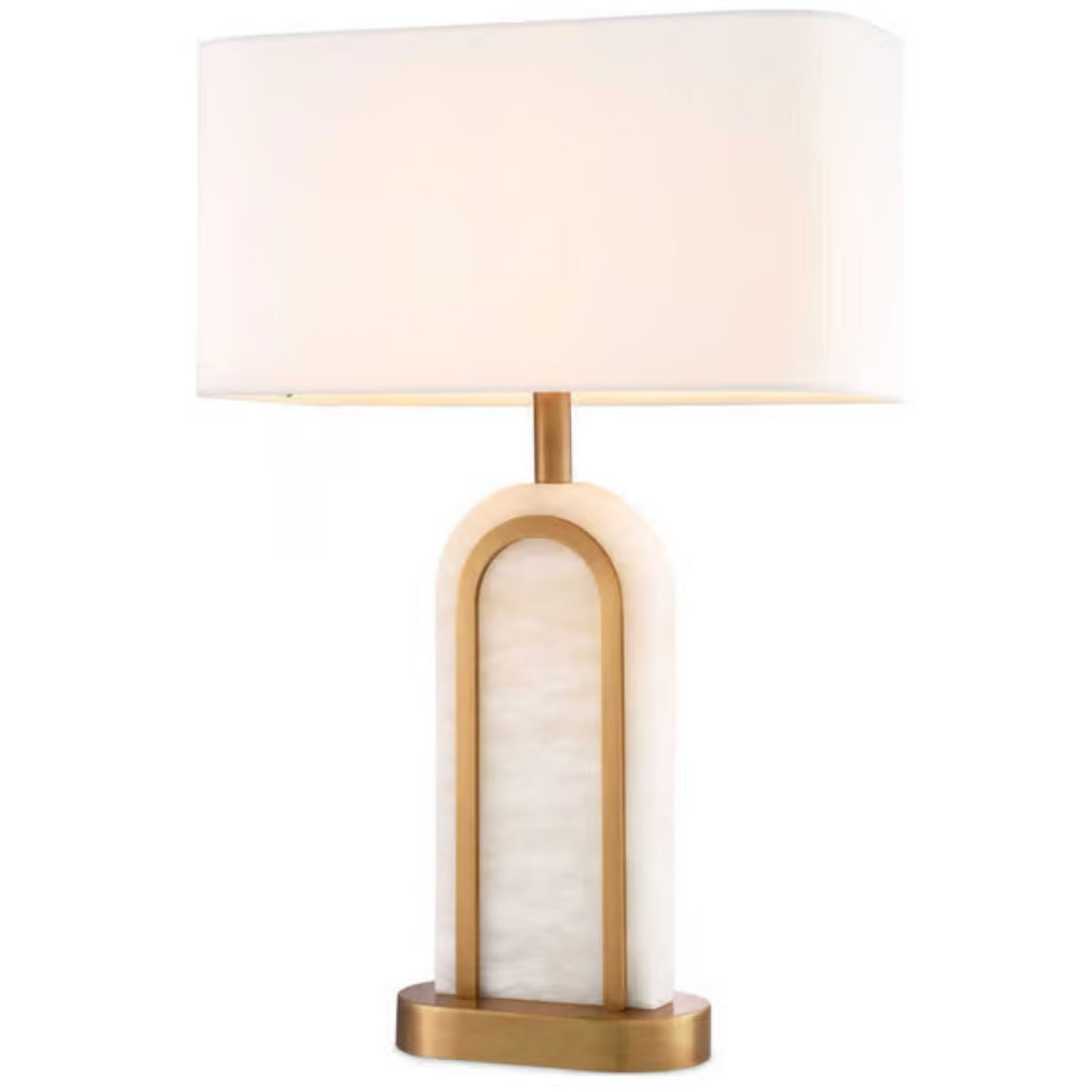 Palas Lüks Modern Doğal Alabaster Taşlı Abajur Pls-64Ul