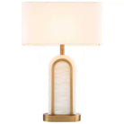 Palas Lüks Modern Doğal Alabaster Taşlı Abajur Pls-64Ul