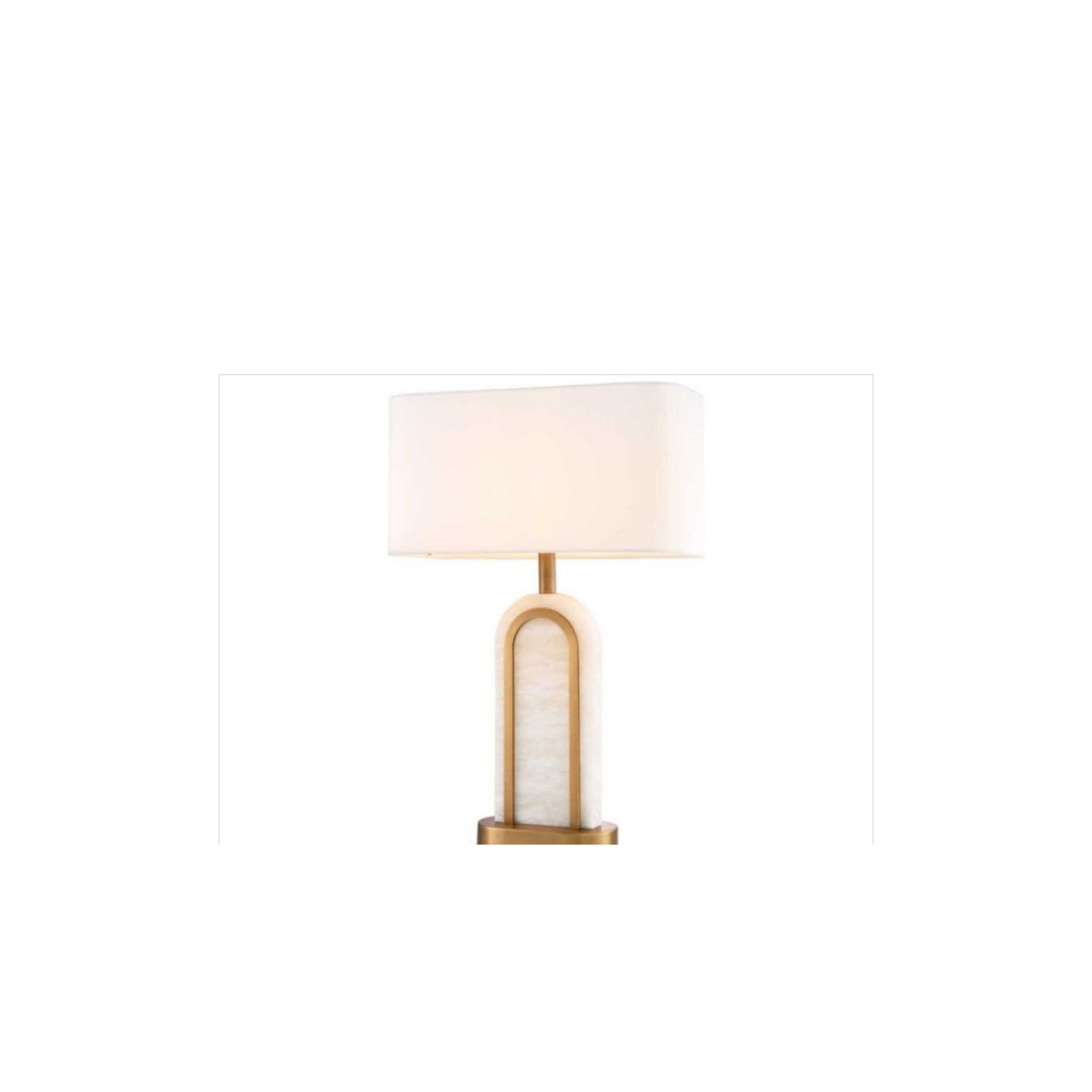 Palas Lüks Modern Doğal Alabaster Taşlı Abajur Pls-64Ul