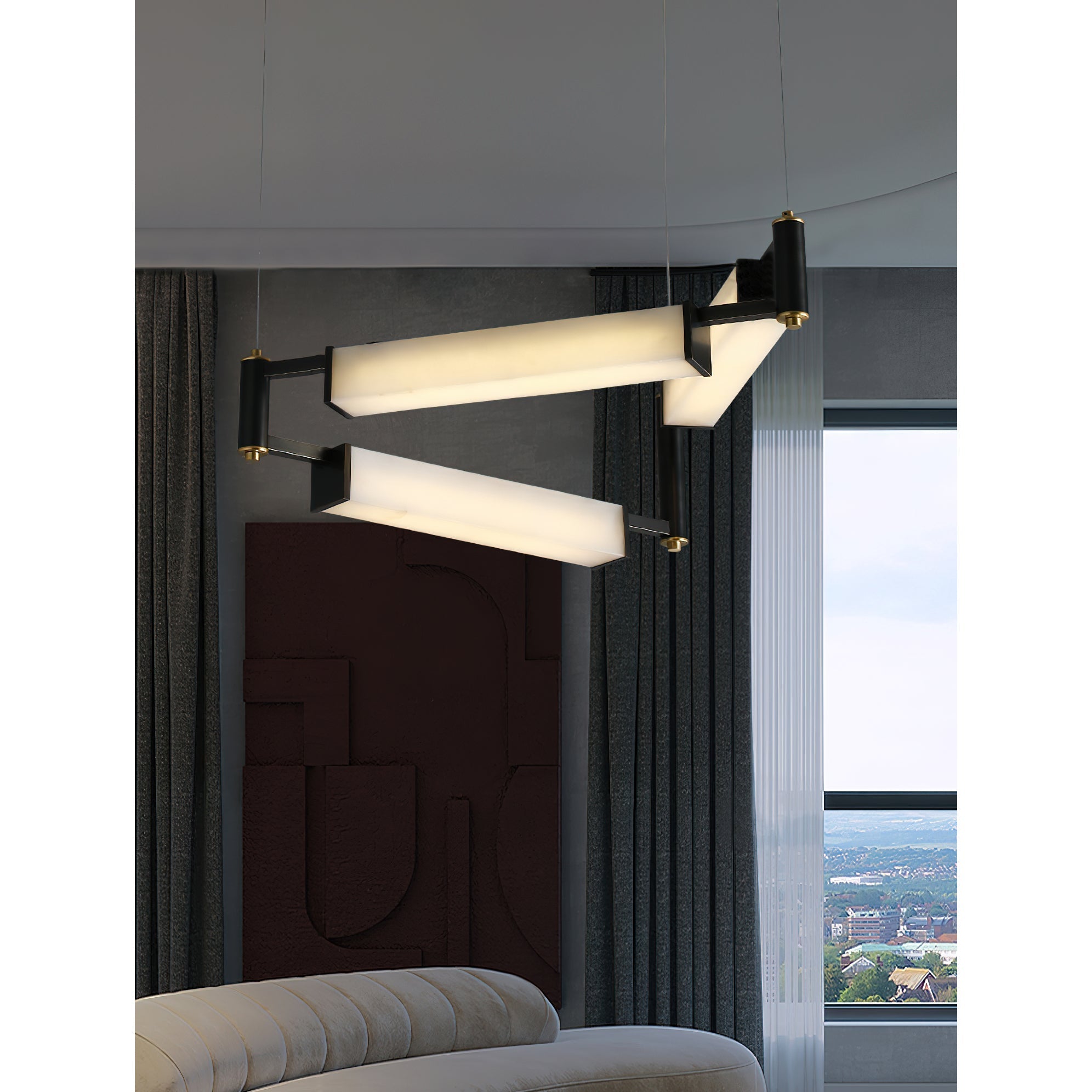 Resident Mermer Sarkıt Avize – Geometrik Tasarım Avize Ra-Avz- 7604-92-60