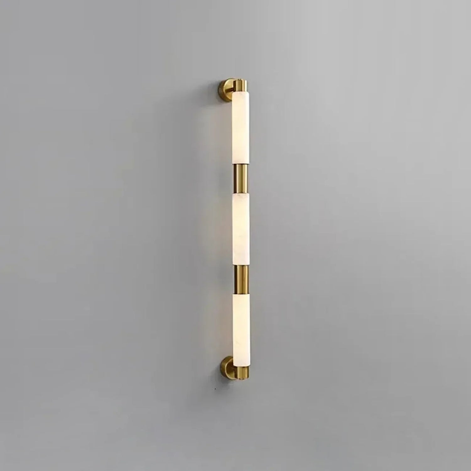 Tubixor Modern Lüks Silindirik Doğal Alabaster Taşlı Duvar Apliği (Tub-Cyl-Alb)