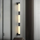 Tubixor Modern Lüks Silindirik Doğal Alabaster Taşlı Duvar Apliği (Tub-Cyl-Alb)