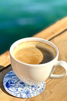 Rooms Design Studio-Bleu Blanc Collection Bardak Altlığı 4'lü Set-Bardak Altlığı-2-Milagron.com