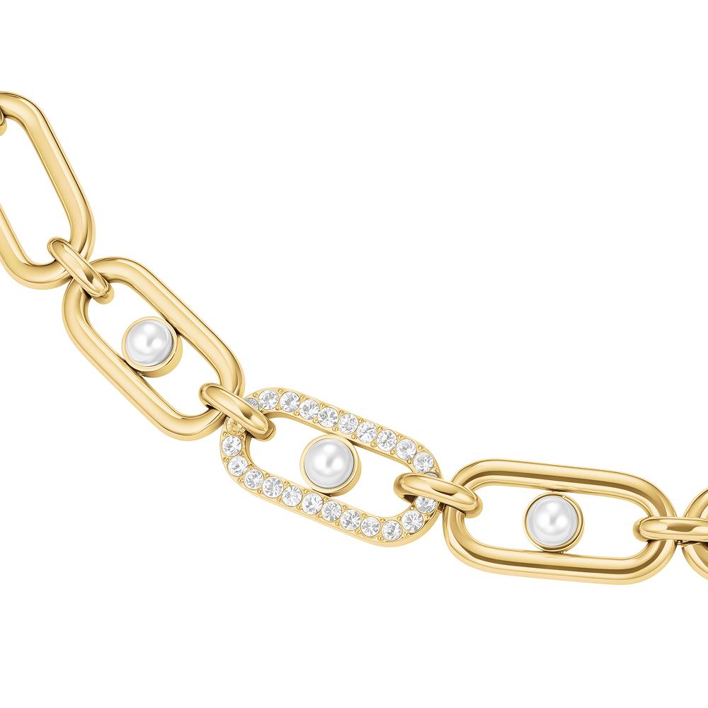 Rosefield Jbplg.J1296 Altın Renk Modern İNci Bağlantı Çelik Bileklik
