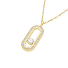 Rosefield Jnppg.J1293 Altın Renk Modern İNci Kristal Çelik Kolye