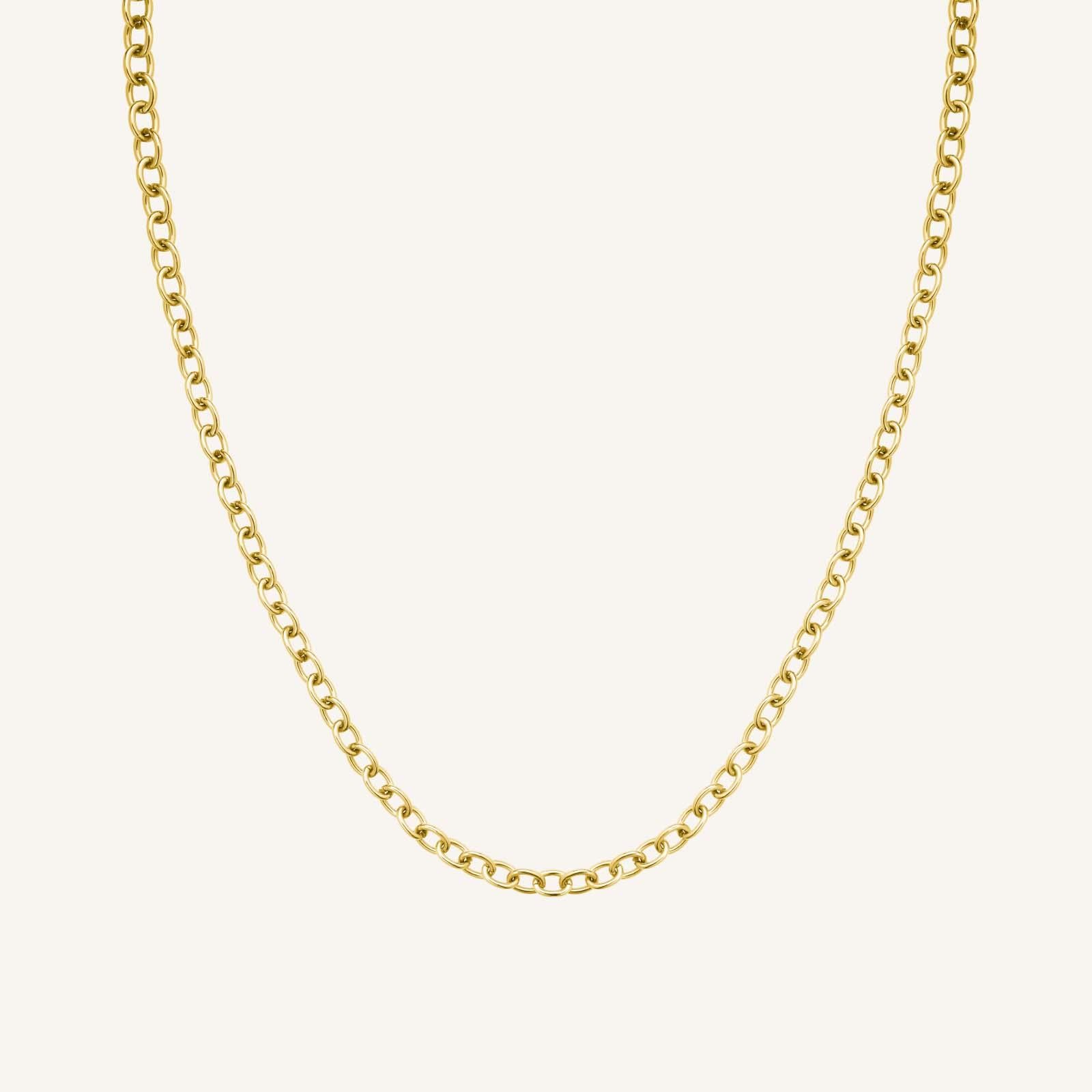Rosefield Jnocg.J626 Oval Zincirli Çelik Kolye