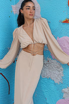 Kadın Siyah Midi Etek Ve Üst İkili Takım - 3