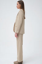 Roselenda-San Pedro Beige Pants-Kumaş Pantolon-3-Milagron.com