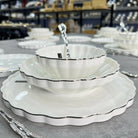 Roy King Twist Silver 24 Parça Porselen Yemek Takımı Hrn018