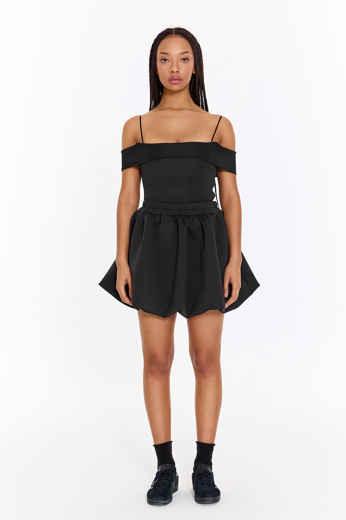 SBNM-Black Bubble Balloon Skirt-Etek-1-Milagron.com
