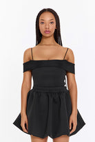 SBNM-Black Off Shoulder Top-Top-1-Milagron.com