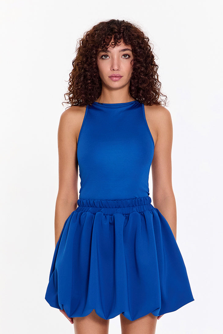 SBNM-Blue High Neck Tanktop-Top-1-Milagron.com